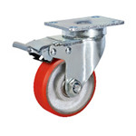 PU on cast iron caster wheel