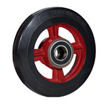 black rubber wheel